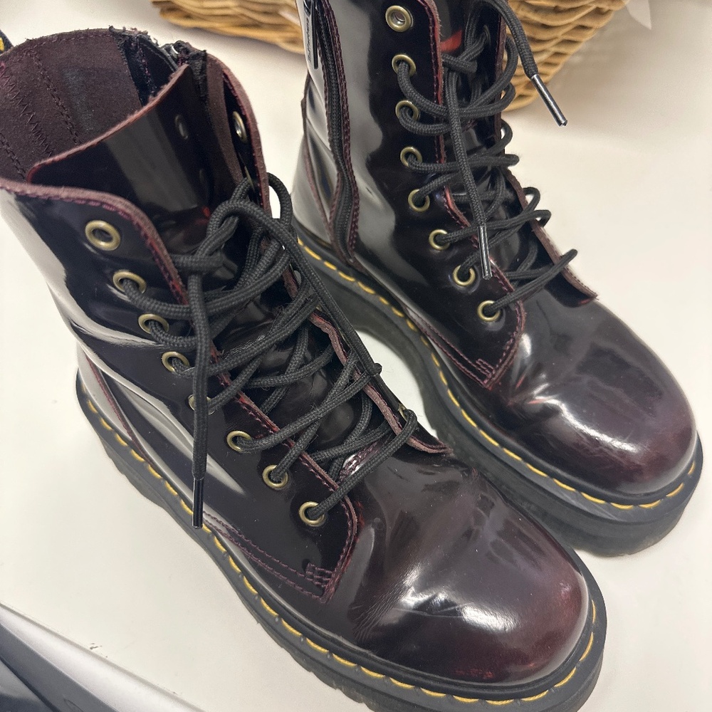 RARE - Dr. Martens Jadon Cherry Arcadia Platform Boots - size 8.5